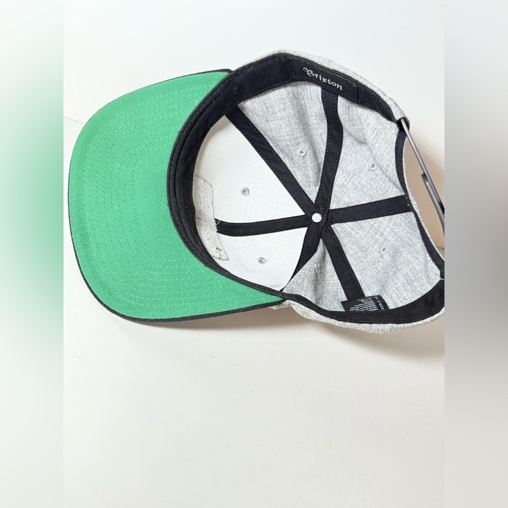 Brixton Light Gray and Black Logo Cap - Picture 5 of 6